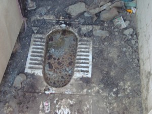 Dirty Squat Toilet in India