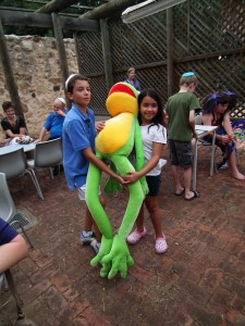 Timrek the frog in the Synagogue