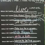 Before I die, I want to things people wrote in Adelaide Australia