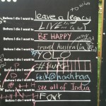 Before I die, I want to things people wrote in Adelaide Australia