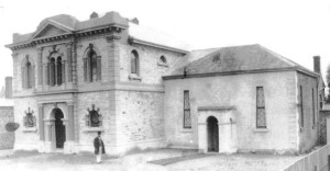 Original Adelaide synagogue consecrated 1850 on right and 1870 on left